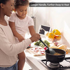 Silicone Spoons for Cooking - Extra Large Kitchen Spoons for Mixing, Serving, & Stirring - 600°F Heat-Resistant Non Stick Utensils Ladle & Skimmer- Dishwasher Safe, Black