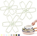 iPROTECT - Stack Expert | Multi-Purpose BPA-Free Silicone Pans & Pots Protector.Set of 3. Trivets for All Cookware Sizes, Protects Coating & Scratches, Dishwasher Safe (Pistachio Green, S&L)