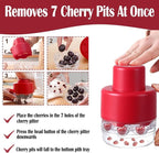 Cherry Pitter Tool, Remove 7 Stones One Time,Creative Cherry Seed Remover Fruit Seed Remover,Multi-Function Cherry Pitter Tool Pit Remover Tool for Kitchen, Cake Shop, Fruit Salad