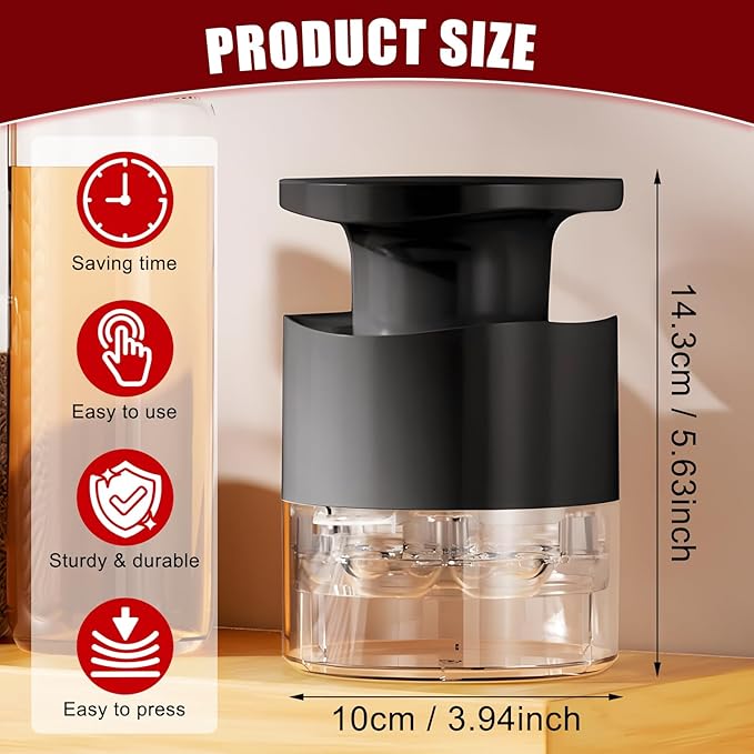 Cherry Pitter, 7-Hole Push-Type Cherry Pitter with Pit Storage Tray, Efficient Pit Removal, Multi-Particle Separator, Fruit Seed Remover Tool (Black)