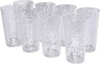 BPA-Free Plastic Tumblers 8 Pack (8x22oz) | Reusable Dishwasher Safe | Stackable Shatterproof Cups | Plastic Drinkware & Drinking Tumblers for Restaurant, Home, Party