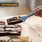 Silicone Spatula Set, 600°F Heat Resistant Silicone Spatula Turner Flipper for Cooking, Non Stick and Non Scratch Kitchen Utensils for Eggs & Pancakes, 4 Pack,Starry Blue