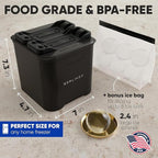 Berlinzo Premium Clear Ice Ball Maker Mold - 4 Large 2.1-inch Crystal Clear Ice Spheres for Whiskey & Cocktails - Easy-to-Remove Ice Round Mold - Storage Bag & Silicone Inserts Included (Non-Electric)