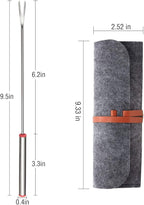 24 Pcs 9.5 Inch Stainless Steel Fondue Forks with Heat Resistant Handle Fondue Sticks for Cheese Pot Chocolate Roast Marshmallows Meat