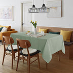 sancua Rectangle Tablecloth - 60 x 84 Inch - Stain and Wrinkle Resistant Washable Polyester Table Cloth, Decorative Fabric Table Cover for Dining Tables, Buffet Parties and Camping, Sage Green