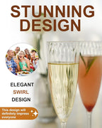 Plastic Champagne Flutes, 36 PCS Clear Disposable Wine Glasses Reusable Plastic Cocktail Cups for Home Daily Life Party Birthday Wedding Toasting Drinking Champagne(6 oz)