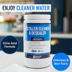 Essential Values Citric Acid Powder Cleaning for Water Distillers - Bulk 2 LBS Universal Descaler for Distilling Machines, Kettles & More - Remove Limescale & Mineral Buildup Fast