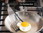 Misen Fish Silicone Spatula - Slotted Turner for Cooking - Perfect for Frying - Heat Resistant - Dishwasher Safe -1mm Thick Flexible Flipper - Soft Silicone Grip Handle for Easy Use