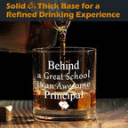 kunlisa Principal Gifts Whiskey Glasses, Principal Appreciation Gifts for Women Men, 10 oz Drinking Rocks Glasses for Women Men Whisky Cocktail Scotch Bourbon Liquor