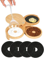 Margarita Salt Rimmer Set, 3-Tiers Salt Rimmer for Cocktails, Bamboo Margarita Salt Rimmer, Bar Salt and Sugar Rimmer for Margarita Kit, Bloody Mary, Manhattan Drinks, Bartender Tool Set