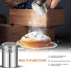 Flour Sifter,5 Cup Stainless Steel Flour Sifters,4 in 1 Baking Sifter Set with Powder Sugar Shaker Duster,Strainers Fine Mesh and Metal Scoop for Baking Cake,Pastries,Pies,Cupcakes,Desserts