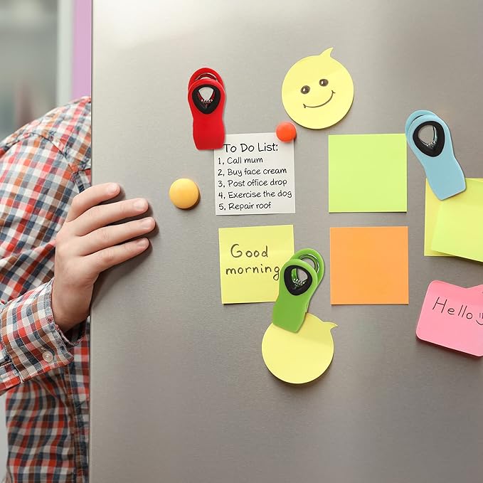 12 Pack Chip Clips, Magnetic Bag Clips with Airtight Seal for Chips, Bread, Snacks, Fridge Organizer Kitchen Storage Clips Multicolor