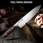 DDF iohEF Knife Set 3 Piece, Sharp Kitchen Knife Set Professional Chef Knife Set for Kitchen Japanese Stainless Steel Cooking Knives with Ergonomic Pakkawood Handle