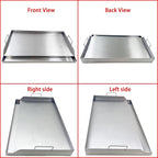 Direct Store Parts DS127 Stainless Steel BBQ Cooking Griddle, Universal Flat Top Griddle with 2 Handles for Most Gas Grills, W25"×D16"×H2.75", Heavy Duty Stainless Steel Griddle 1pc, Large size
