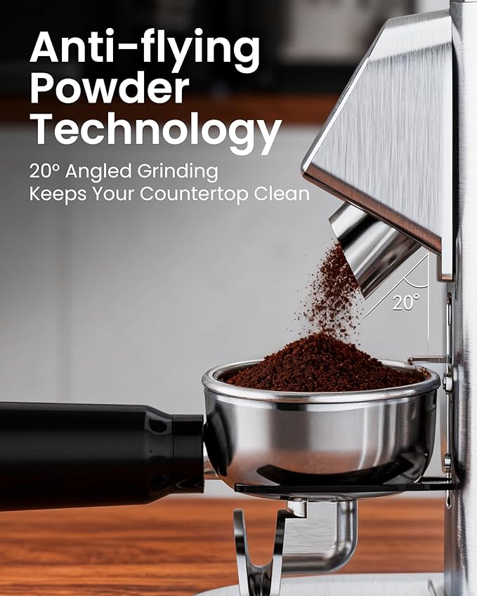 Conical Burr Coffee Grinder Electric Coffee Bean Grinder with 48 Precise Settings, Anti-Static Coffee Grinders for Home Use, Adjustable Conical Burr Mill for Espersso/Drip/French Press