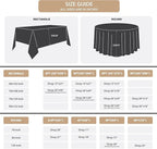 Fitable 8 Pack Rectangle Tablecloths: Stain Resistant Wrinkle Free Circle Table Clothes, Washable Reusable Polyester Table Covers for Wedding Party Birthday Banquet Reception(White, 90x132 Inch)