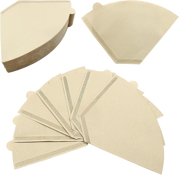 200 Count Cone Coffee Filter, #4 Natural Unbleached Cone Coffee Filter Paper fit for Drip Coffee Dripper Coffee Maker (8-12 Cup)