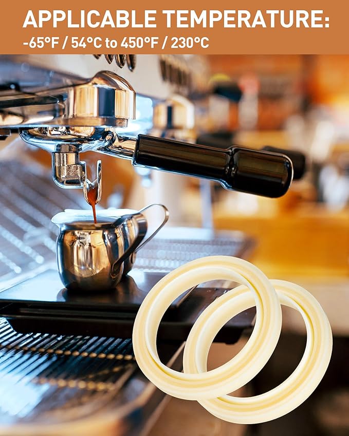 54mm Silicone Steam Ring, 2PCS Grouphead Gasket Replacement Parts, No BPA Silicone Gasket Seal, for Breville Espresso Machine 878/870/860/840/810/500/450/ Sage 500/870/875/880/810/878