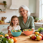 Wheat Straw Bowls 60 OZ, Unbreakable Large Salad Bowl Set of 6, Microwave and Dishwasher Safe Big Bowls for Kitchen, Camping, Picnic, RV, Serving Bowl Set for Ramen, Cereal, Soup - Multi