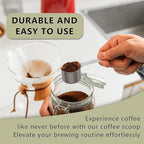 2PCS 2 Tablespoon(2tbsp, 30ml, 1/8cup) Coffee Scoop, Long Handle Measuring Spoon, Stainless Steel Scooper
