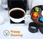 Easy-Seal Coffee Capsule Refill Kit for Nespresso Vertuoline with a Brush, Scoop, Reusable Capsule Holder, and 80 Premium Foil Seals