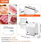 VEVOR Commercial Meat Tenderizer, Heavy Duty 304 Stainless Steel Kitchen Tool with Meat Tong, Cleaning Brush, and Tray, 750W Electric Meat Tenderizer Machine for Beef, Turkey, Chicken, Pork, and Fish