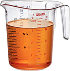 Amazing Abby - Melissa - Unbreakable Plastic Measuring Pitchers (1-Pack), Food-Grade Measuring Jugs, 4-Cup Capacity (1-Quart), Stackable and Dishwasher-Safe, Great for Oil, Vinegar, Flour, More