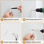 10Pcs Wall Hooks for Bathroom, Kitchen, Closet, and Garage - White Metal Hooks for Hanging Coats, Towels, Hats, Keys, Bags, and Coffee Cups - Holds Up to 40 lbs