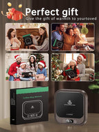 Mug Warmer - 40W Coffee Cup Warmer for Desk with Auto Shut Off, Smart Electric Candle Warmer with 4 Temp & Time Settings, Coffee Gifts for Beverage, Tea, Water, Milk in Home & Office (Wood)