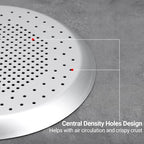 Beasea Pizza Pans with Holes, 8.5 Inch Food Network Pizza Pan Heavy Duty Aluminum Alloy Round Pizza Tray Perforated Pizza Crisper Pan Pizza Baking Tray Bakeware for Home Restaurant Kitchen Air Fryer