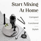 Mixology & Craft Cocktail Shaker Set - 11-Piece Bar Accessories Kit w/Weighted Boston Shaker, Strainer, Jigger, Muddler and More - Home Bartending Tools, Accessories for Bartender, Black