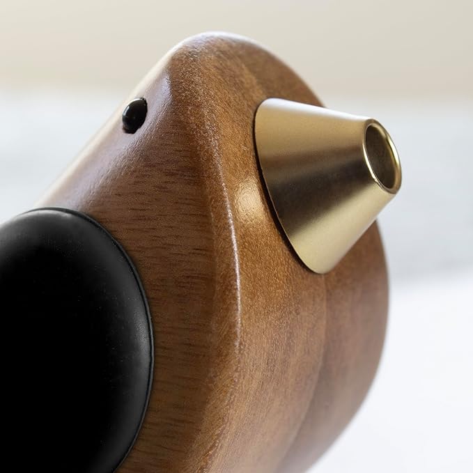 Wine Bottle Pourer, Fun Wine Pourer Spout Sings While It Pours, Airtight Wine Bottle Sealer, Acacia Wood with Black Wings