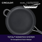 Circulon - 83906 Circulon Radiance Hard Anodized Nonstick Frying Pan / Fry Pan / Hard Anodized Skillet with Helper Handle - 14 Inch, Gray
