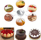 EXGOX 2 Pack 6-Inch Non-Stick Deep Aluminum Round Cake Pan With Removable Bottom For Wedding/Birthday/Christmas Cake Baking Round Cake Tin Set With Loose Base