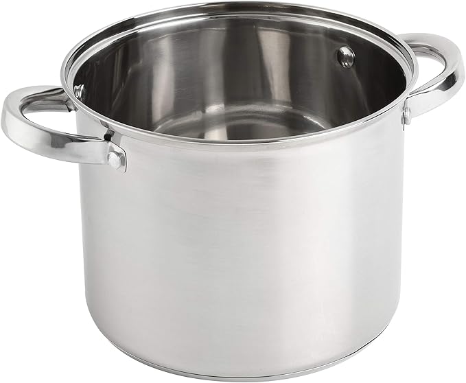 Oster Sangerfield 5-Quart Stainless Steel Pasta Pot Set with Steamer Basket and Lid – Durable Kitchen Cookware for Boiling and Steaming