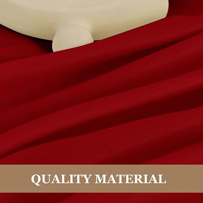 Fitable Red Rectangle Table Clothes, 6 Pack - 90 x 156 Inch - Reusable and Washable Tablecloths, Polyester Fabric Table Covers for Wedding, Party, Banquet, Formal Events