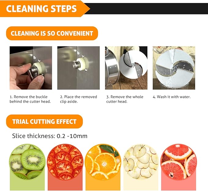 WICHEMI Commercial Vegetable Slicer Machine Manual Fruit Slicer Potato Slicer Stainless Steel Vegetable Fruit Cutter Food Slicing Machine for Potatoes Lemons Tomatoes Onions