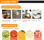 WICHEMI Commercial Vegetable Slicer Machine Manual Fruit Slicer Potato Slicer Stainless Steel Vegetable Fruit Cutter Food Slicing Machine for Potatoes Lemons Tomatoes Onions