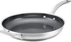 Cuisinart FusionPlus Nonstick Stainless Steel Cookware, 12-Inch Skillet with Helper Handle, PFAS-Free PURELYSEAR Ceramic Technology, Scratch Proof, Cool Grip Handles, Dishwasher Safe, FPS22-30H