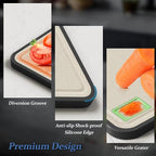 Titanium Cutting Board for Kitchen – Large Double-Sided Food Grade Boards, 16”×11” Pure Titanium & Wheat Straw, Dishwasher Safe, Easy to Clean for Meat, Vegetables & Fruits