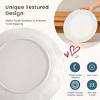 Homienly Premium Wheat Straw Dinnerware Sets - 24 PCS Dinner Plates,Plates,Cereal Bowls,Drinking Cups,Lightweight & Unbreakable Dishes Sets for 6,Dishwasher & Microwave Safe for Home - White