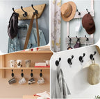 Coat Hooks, 16 Pack Black Metal Heavy Duty Screw-in Wall Hooks for Closet, Backpack, Bag, Clothes - Mounted Door Hooks for Classroom, Cubby Organization