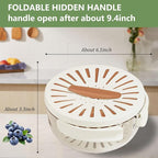 2 in 1 Draining and Preservation Basket,1QT(1000ML) Multipurpose Drain Basket with Lid & Foldable Handle,Fruit Strainer Container for Fridge Freshness,Outdoor Picnics
