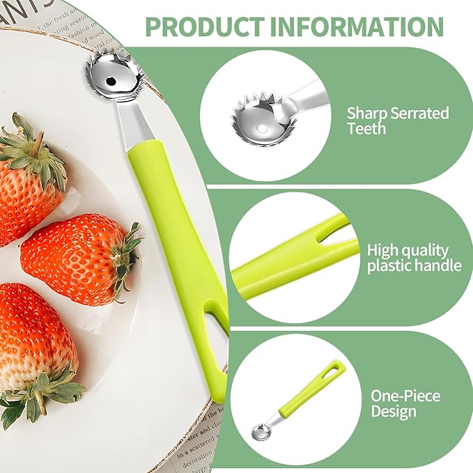 Tomato Corer Tool,Strawberry Huller Stem Remover,Easy Fruit Stem Remover for Tomatoes, Strawberries,Vegetable and Fruit Kitchen Gadget