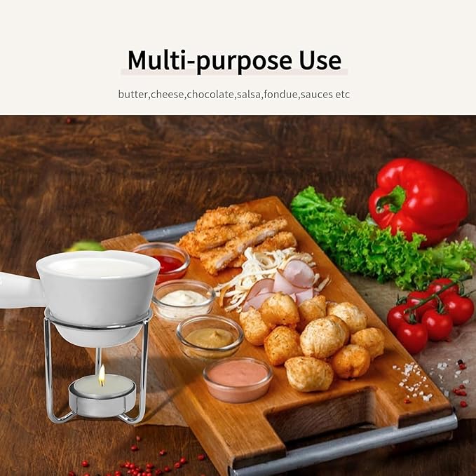 Reasim Butter Warmer for Seafood Set of 4,Lobster Butter Warmer Crab Butter Warmer Set with 20 Pcs Tealight Candles,Ceramic Drawn Butter Melter for Chocolate Cheese,Fondue Seafood Boil Party supplie