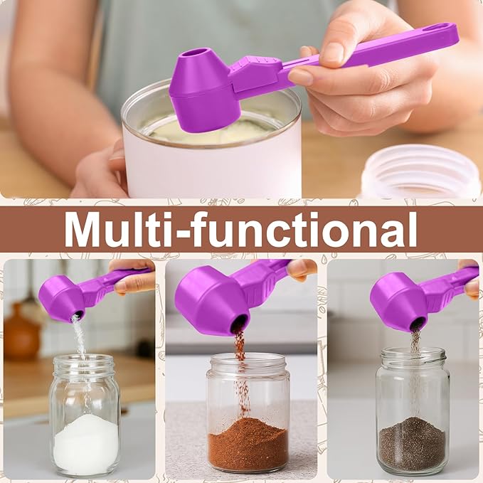 Palksky Coffee Scoop & Funnel for Reusable K Cup Refillable Coffee Pods,2 Tablespoon Coffee Measuring coffee Scooper,1PCS(Purple)