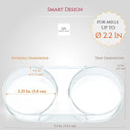 Salt and Pepper Mill Tray - Acrylic Transparent Mill Rest by urban noon - Grinders up to 2.2 inches in diameter