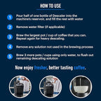 Descaling Solution (12 Uses) Coffee Machine Descaler Cleaner | Compatible with Breville Keurig Nespresso Delonghi & More | Liquid To Descale Automatic Coffee Makers & Espresso Machines
