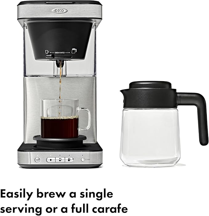 OXO Brew 8-Cup Coffee Maker with Podless Single-Serve Function and Glass Carafe - SCA Certified