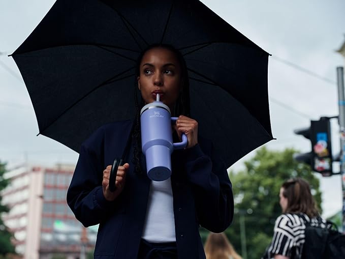 Stanley Quencher H2.0 Tumbler with Handle and Straw 40 oz | Flowstate 3-Position Lid | Cup Holder Compatible for Travel | Insulated Stainless Steel Cup | BPA-Free | Hydrangea